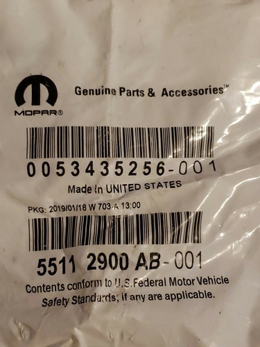 Nuovo oem mopar nero porta - oem,