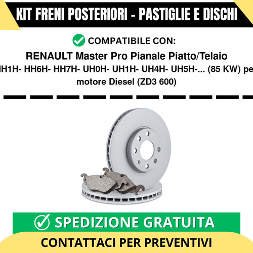 Kit freni posteriori renault - freni,
