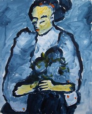 Sconosciuto guazzo donna con - sconosciuto,