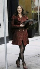 Raro!! Cappotto in tweed Nanette Lepore taglia 0 Aso Blair Waldorf in gossip ragazza