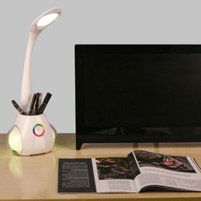 Lampada Led con Cassa Altoparlante Speaker Bluetooth Touch con Portapenne