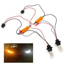 Kit 2 X T20 7440 42 LED 2835 50W Doppio Colore Switchback LED DRL Segnale di Rotazione Luce
