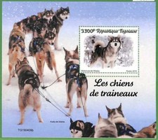 A3287 - TOGO, ERROR MISSPERF, Foglio ricordo: 2019, Cani da slitta, Alaskan Malamute