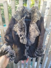 Pelliccia Cappotto di Pelle e Pelliccia di Pecora, Moderno, tg M, veste anche L