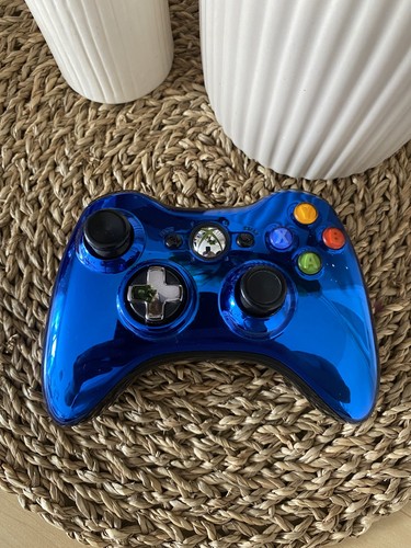 Xbox 360 cromo blu controller - blu,