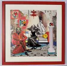 Quadro serigrafia retouchè La Rouge misura 50x50cm “illuminated” in cornice