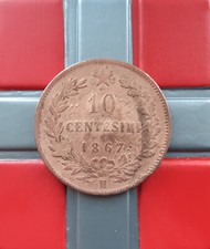 (£)  10 Centesimi 1867 (H) -