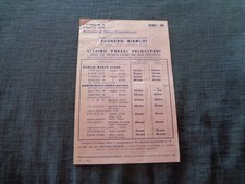 947 48  BICICLETTE EDOARDO BIANCHI LISTINO PREZZI VELOCIPEDI EPOCA