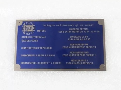 Data plate typenschild lancia - plate,