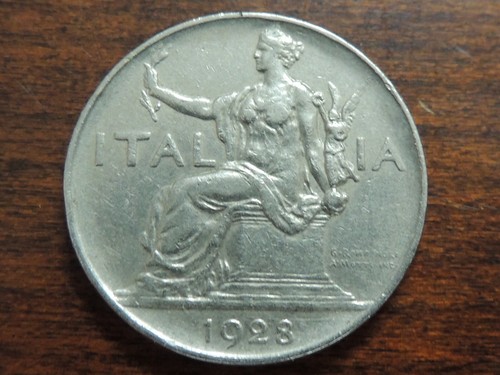 1928 italia moneta una - 1928-r,