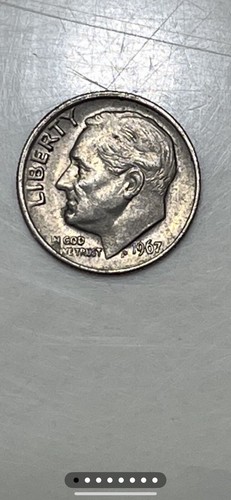 1967 dime - 1967, p