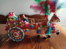 Carrettino Siciliano folkloristico da collezione in legno MONTORO