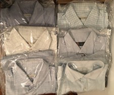 Lotto di 6 camicie da uomo LANIFICIO COLOMBO manica lunga cotone taglia 44 17,5