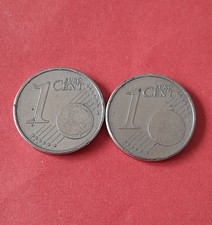 2 monete da 1 eurocent.  del
