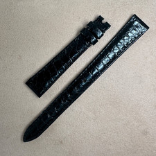 Cinturino per orologio Rolex pelle nero 13mm (fibbia 10mm) di donna