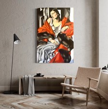 Quadro Tamara De Lempicka Olio Su Tele 85x57cm