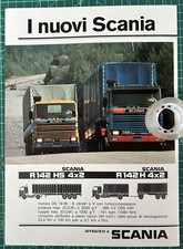 Rara Pubblicita’ Camion SCANIA R142 HS 4x2-R142 H 4 x 2 del 1981