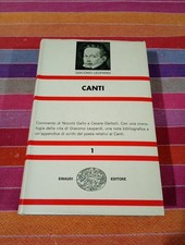 LEOPARDI CANTI NUE 1 EINAUDI