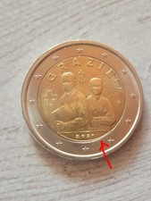 moneta 2 euro 2021 Medici Rara FDC con errore di conio, vedi foto