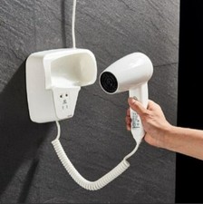 Asciugacapelli Phon Da Parete A Muro Per Bagno Albergo Spogliatoio Hotel 1200W