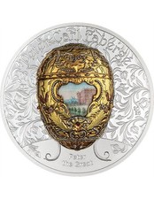 PIETRO IL GRANDE UOVO Fabergé 2 once moneta argento 1000 Togrog Mongolia 2026