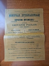 Volantino Copertoni Impermeabili Giovanni Paulon-Zevio Veronese-listino Prezzi 