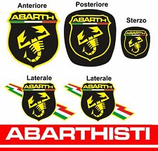 ABARTH KIT copriloghi adesivi stickers Punto Evo supersport NERO-GIALLO
