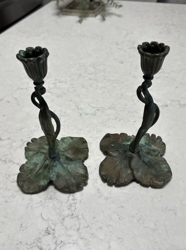 Coppia candelabri bronzo - candelabri,