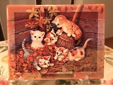 Bradford Piatto in Ceramica modello "Autumm Antics" con gattini by Jurgen Scholz