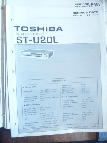 Toshiba u20l sintonizzatore - st-u20l,
