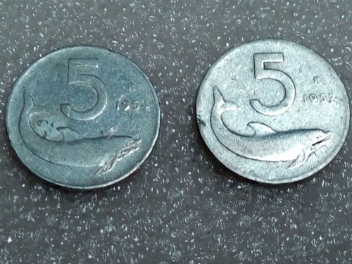 Monete lire delfino - 5,