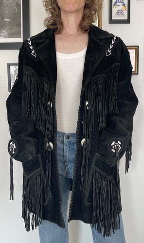 Giacca cowboy nera western - xl,