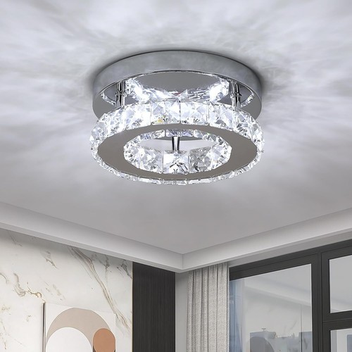 Plafoniera led cristallo 12w - plafoniera,