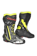 Bela Air Rider Microfibra Uomo Moto Corsa Stivali Nero Giallo Approvato CE