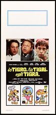LOCANDINA ORIGINALE IO TIGRO TU TIGRI EGLI TIGRA POZZETTO VILLAGGIO MONTESANO