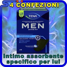 TENA MEN ACTIVE FIT SCUDO PROTETTIVO ASSORBENTE X UOMO  4 CONFEZIONI DA 14 PEZZI