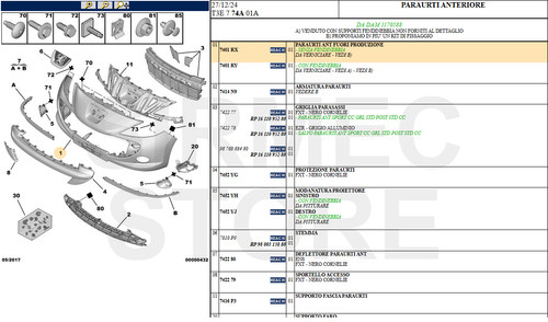 7401rx paraurti ant - 7401rx, fuori