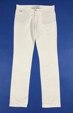 Paolo pecora jeans uomo usato slim stretch W36 tg 50 white denim boyfriend T6260
