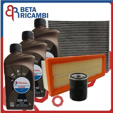 Kit Tagliando Fiat Grande Punto 1.2 1.4  Alfa Mito 3 Filtri + 3 Olio Total 10W40