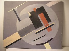 OLIO LEGNO PROUN EL UNOVIS VECCHIO QUADRO Avanguardia Russa Russian avantgarde