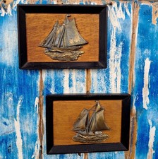 2 Quadretti Vintage Barche A