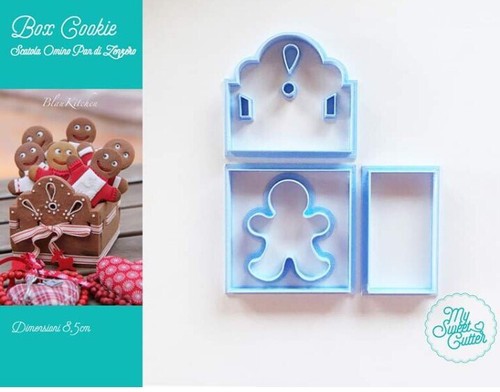 Natale box cookie omino pan - cookie,