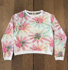 MSGM Felpa Crop Floreale Donna