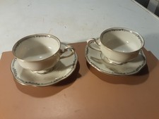 2 TAZZINE + PIATTINI PORCELLANA BAVARIA 856/0 FILO ORO OTTIMO STATO