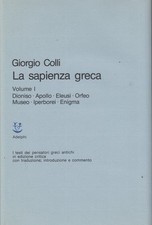 La sapienza greca. Vol 1