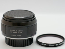 Obiettivo principale grandangolare Olympus AF 28 mm f:2,8 per OM-101/OM-707/OM-88 + filtro HOYA