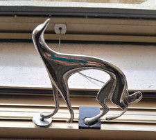 fregio epoca per auto è moto levriero di ottone da ricromare sano anni 30 40