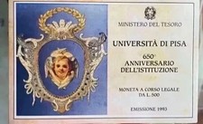 UNIVERSITA' DI PISA 500 LIRE