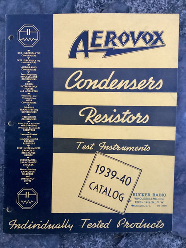 Raro 1939 1940 aerovox - raro, radio