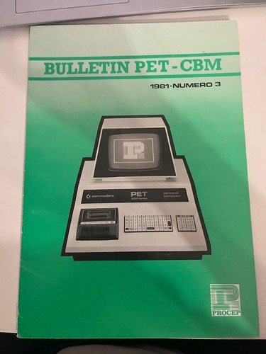 Rare bulletin pet cbm 2001 - :,